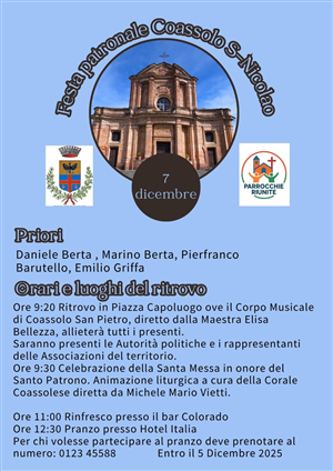 Festa patronale di Coassolo - San Nicolao